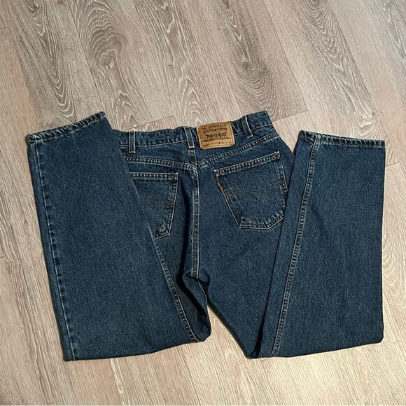Levi's 550 Vintage 80s Orange Tag USA Relaxed Fit Blue Straight Jean Classic 33 - Picture 8 of 15
